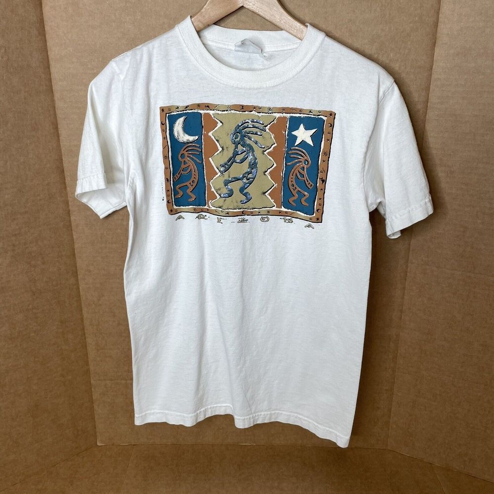 Vintage Arizona Graphic T-Shirt, Small, White, Pro Weight Heavy Tee Short Sleeve